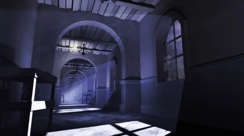 Haunted corridor old house loop 스톡 동영상 40346673