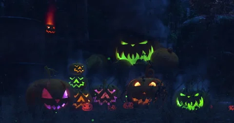 Haunted Forest Gathering Stock Footage 277517658