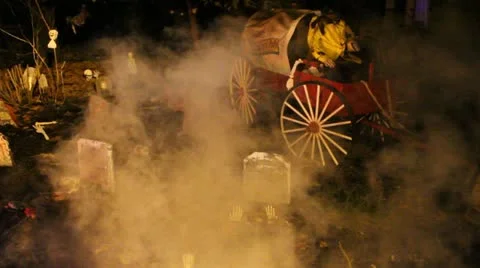 Haunted graveyard Stock Footage 22104984