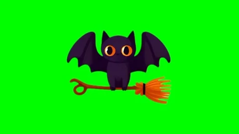 Haunted Halloween Running Loop on Green Screen Video stock 278416667
