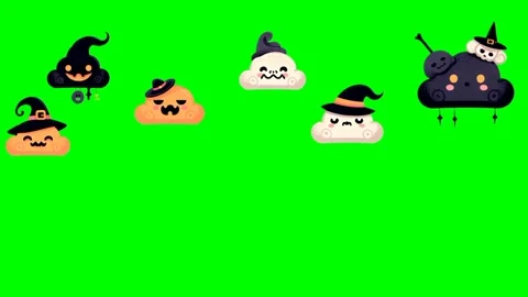 Haunted Halloween Running Loop on Green Screen Video stock 278416678