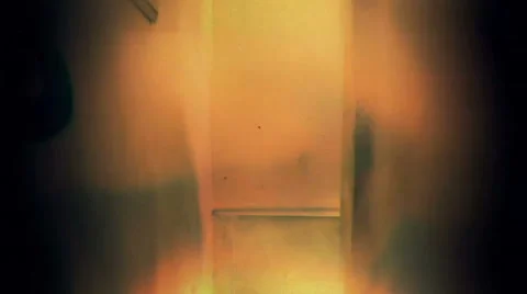 Haunted Hallway Zoom with light Effects Stock Footage 65801609