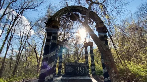 The haunted Hell House Altar in Ellicott City, Maryland Stock Footage 128837128