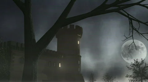 Haunted House 1 CGI-HD Stockbeeldmateriaal 725264