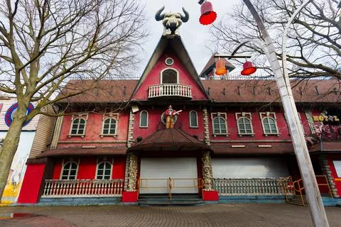 Haunted House Ghost Train at Prater Amusement Park Vienna Austria 写真素材