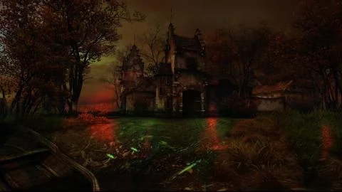 Haunted house Stock Illustration