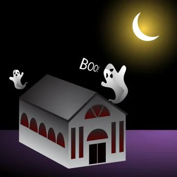 Haunted house Stock Illustration
