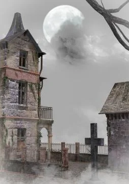 Haunted house Stock Illustration