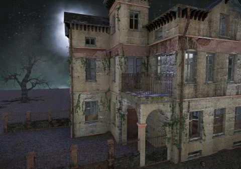 Haunted house Stock Illustration
