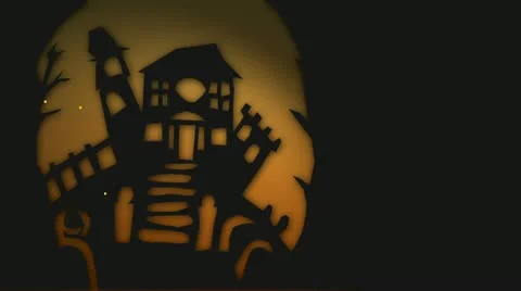 Haunted House Jack O Lantern Stock Footage 12087328