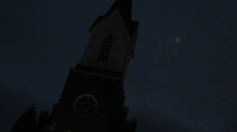 Haunted House Night Stock Footage 27965182
