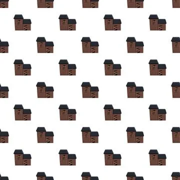 Haunted house seamless pattern for halloween designs 스톡 일러스트