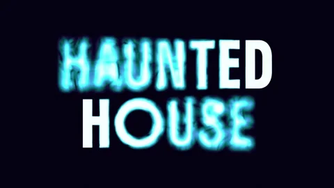 "Haunted House" title, creative kinetic typography 스톡 동영상 342734084