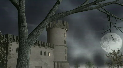 Haunted House w/ Lightning  CGI-HD Vidéo 725262