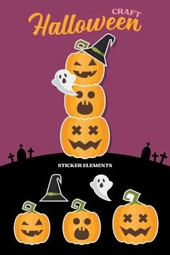 Haunted lighthouse with moon sticker elements. 库存插图