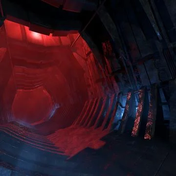 Haunted SciFi Corridor 3D Model