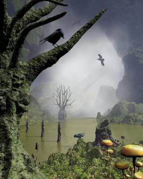 Haunted Swamp Stock-Illustration