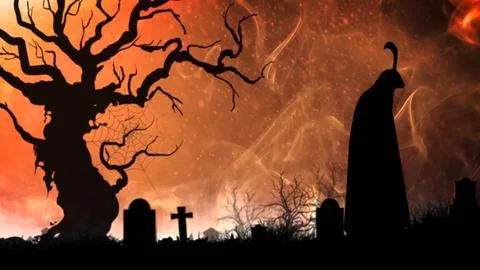 Haunting Smoke with Death Stock Illustration