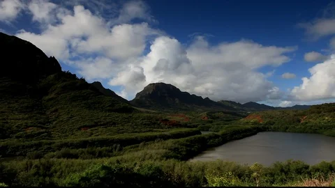 Haupu Mt Range-Kauai Stock Footage 104176089