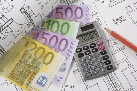 Hausbau Bauplan Foto stock