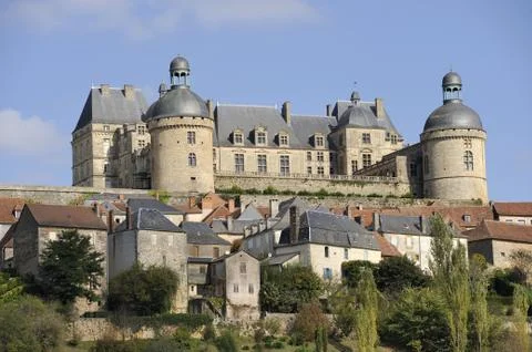 Hautefort castle Stock Photos