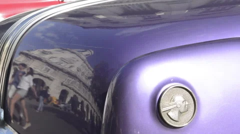 Hava Cuba closeup of classic auto car from the 1950's colorful special vehicle 動画素材 65358984