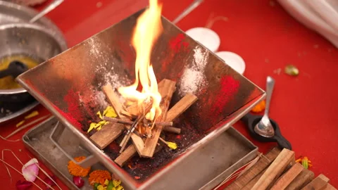 Havan Kund Stock Footage 247262404