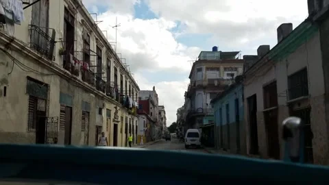 Havana Backstreets Drive Thru Stock Footage 263960965
