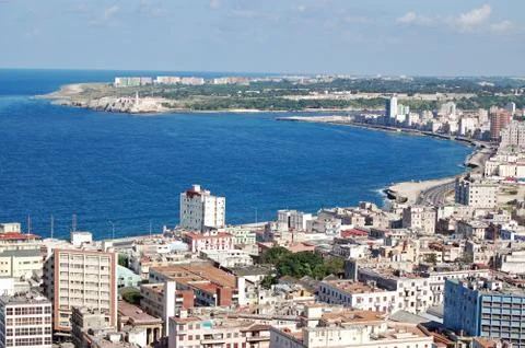 Havana Bay, elevated view Stock Photos