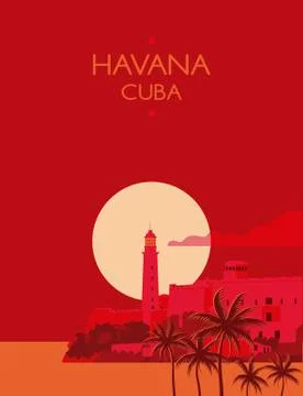 Havana cuba background Illustrazione stock