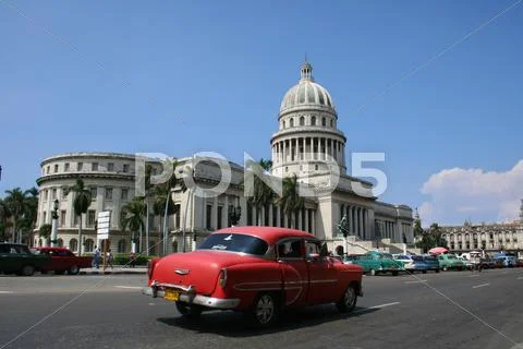 Havana, Cuba, Capitol, Oldtimer