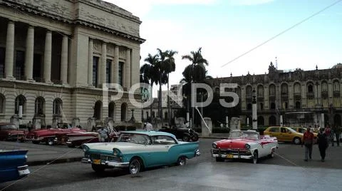 Havana, Cuba, Capitol, Oldtimers