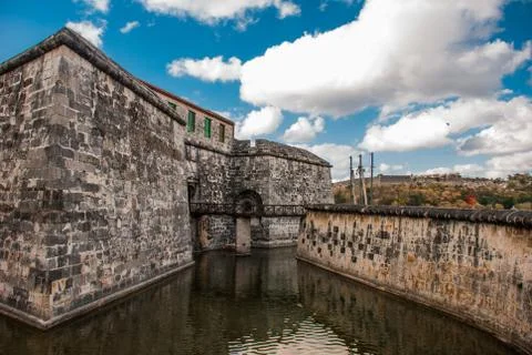 HAVANA, CUBA- MARCH 2018: Castillo de la Real Fuerza. The old fortress Castle Stock Photos