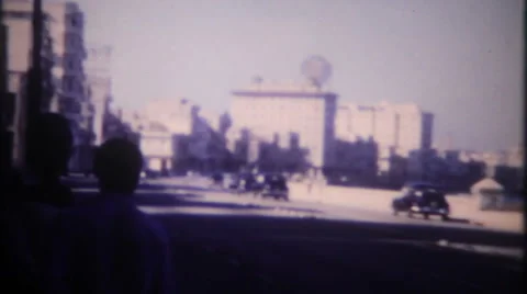 Havana Cuba skyline with traffic 1950s v... | Stock Video | Pond5