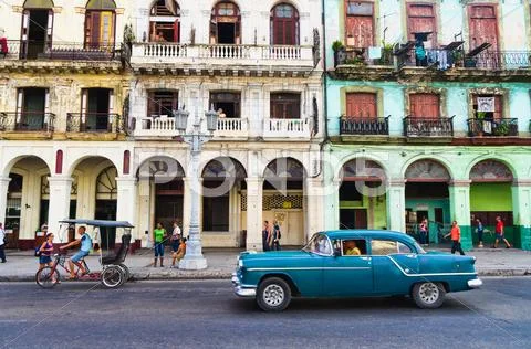 Havana, cuba. street scene. Stock Photos