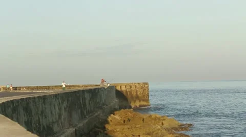 Havana Malecon Stock Footage 12184011