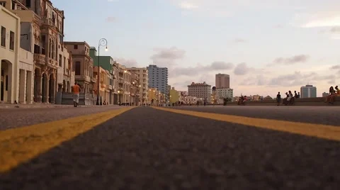 Havana malecon Stock Footage