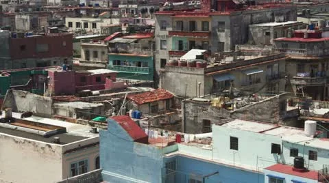 Havana rooftops cuba Stock Footage 10992308
