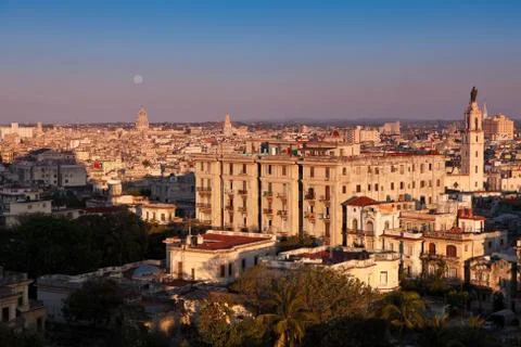 Havana at sunset Stock Photos