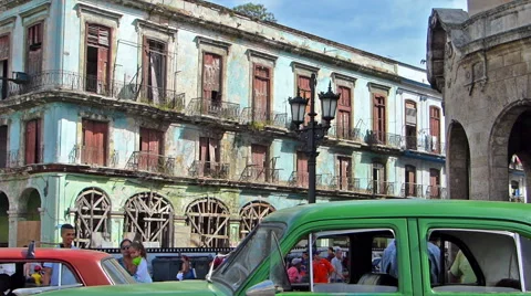 Havana traffic Stock Footage 46643537