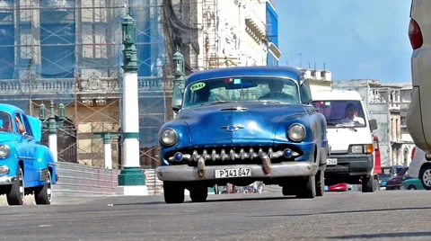 Havana traffic Stock Footage 46645089