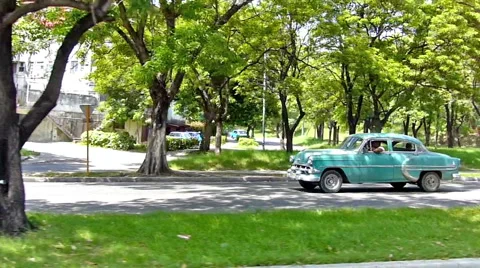 Havana traffic Stock Footage 46670289