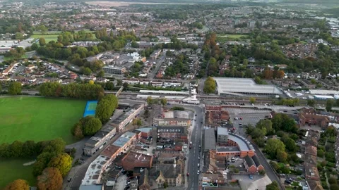 Havant Train Station rotating to the right Stock Footage 265086744