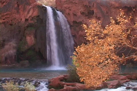 Havasupai Falls ws static Video stock 338387