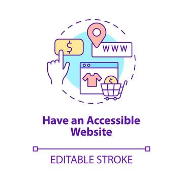 Have accessible website concept icon Stock Illustration