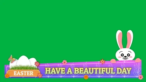 Have a beautiful day greetings for easter holiday on green screen Stock Footage 268573325