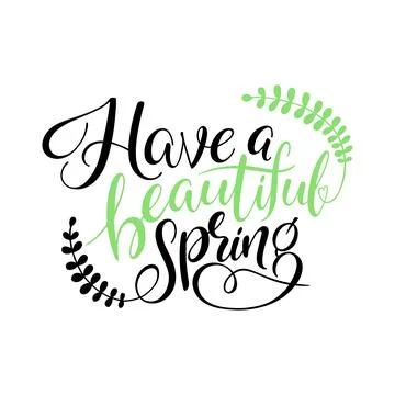 Have a beautiful spring Stock Illustration