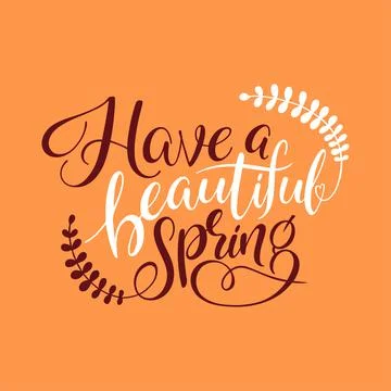 Have a beautiful spring Stock Illustration