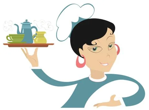 Have a coffee with us Stock Illustration