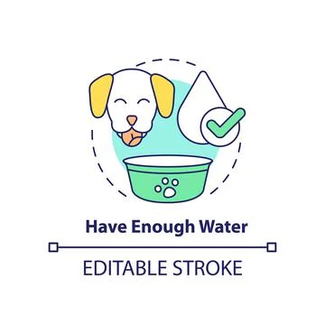 Have enough water concept icon Stock Illustration